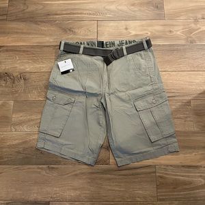 Calvin Klein belted cargo shorts